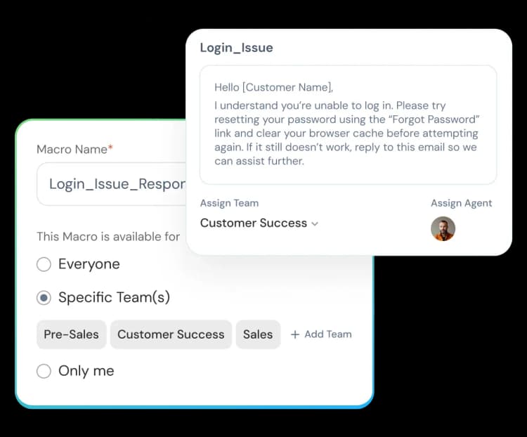 Macro visibility controls